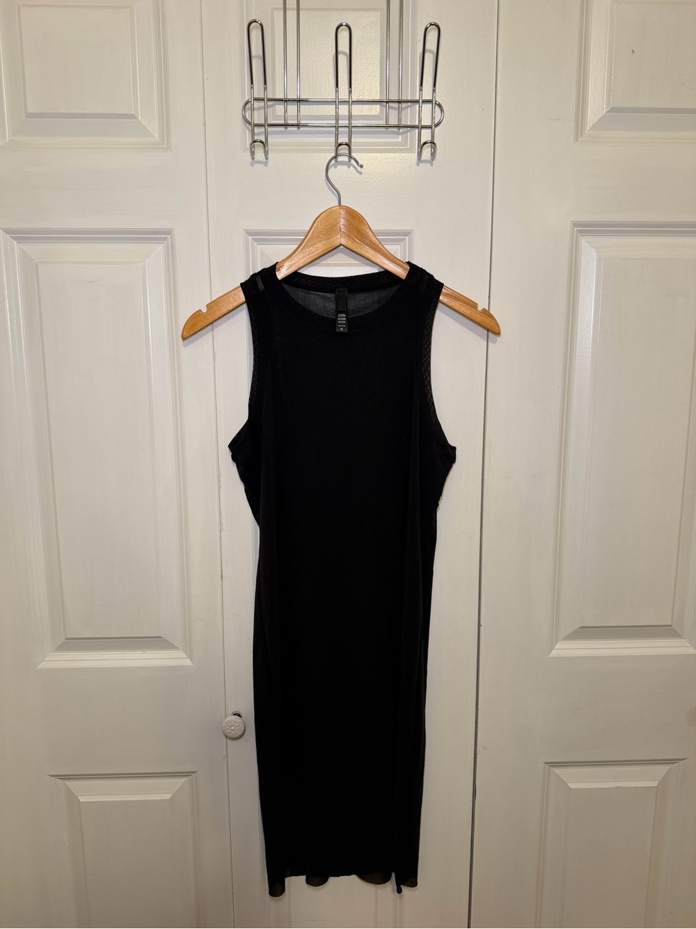 Skims Sheer Mesh Black Dress